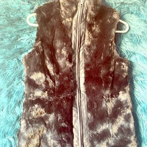 Black Faux Fur Vest